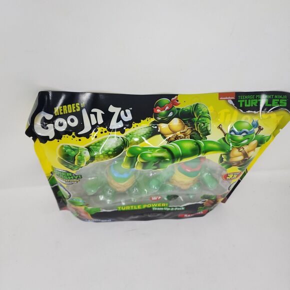Goo Jit Zu Teenage Mutant Ninja Turtles 2 Pack Nickelodeon Leonardo Raphael - Picture 5 of 10